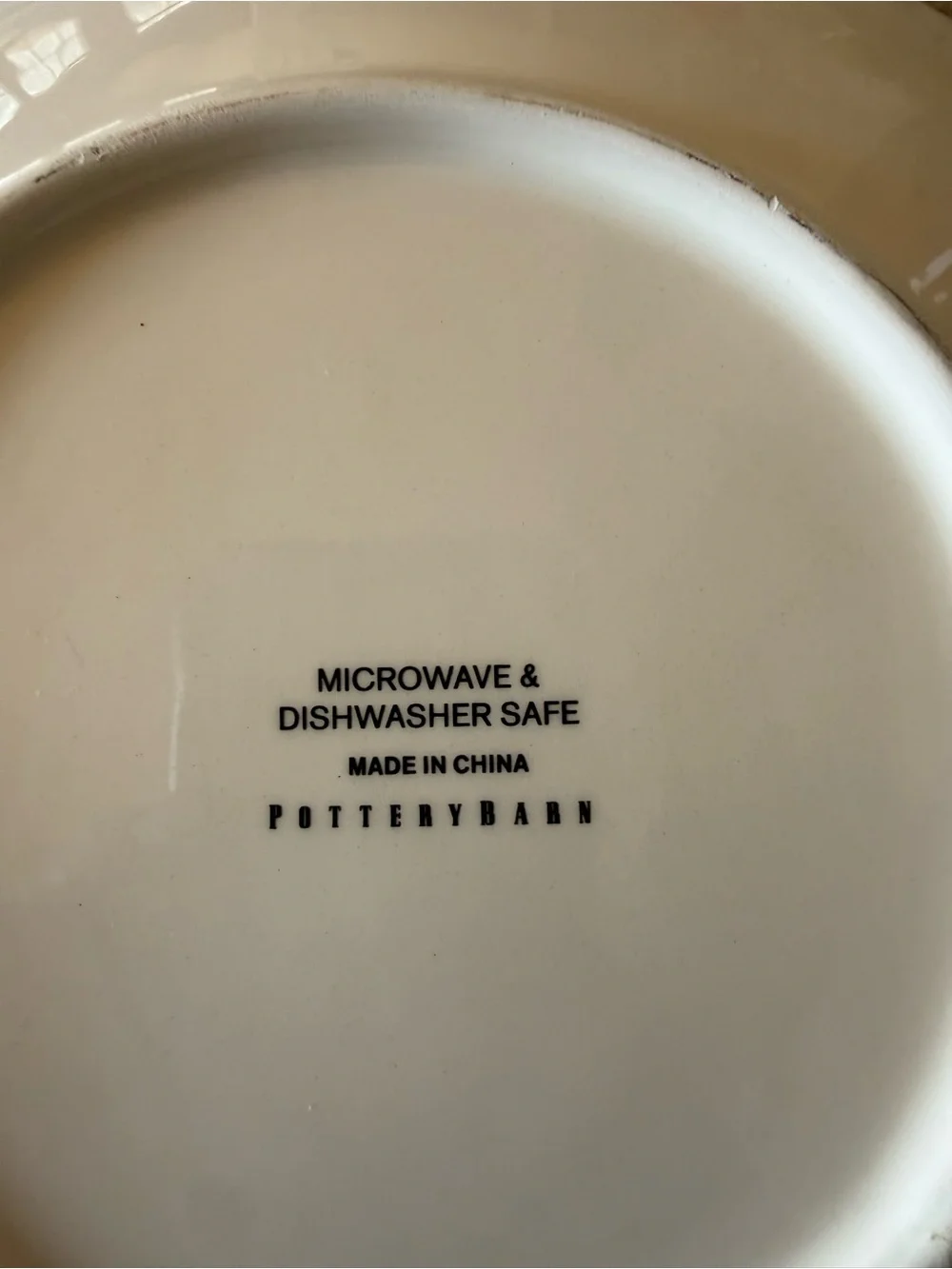 Pottery Barn Hand-Painted Village Scene Plate - Green & Blue
